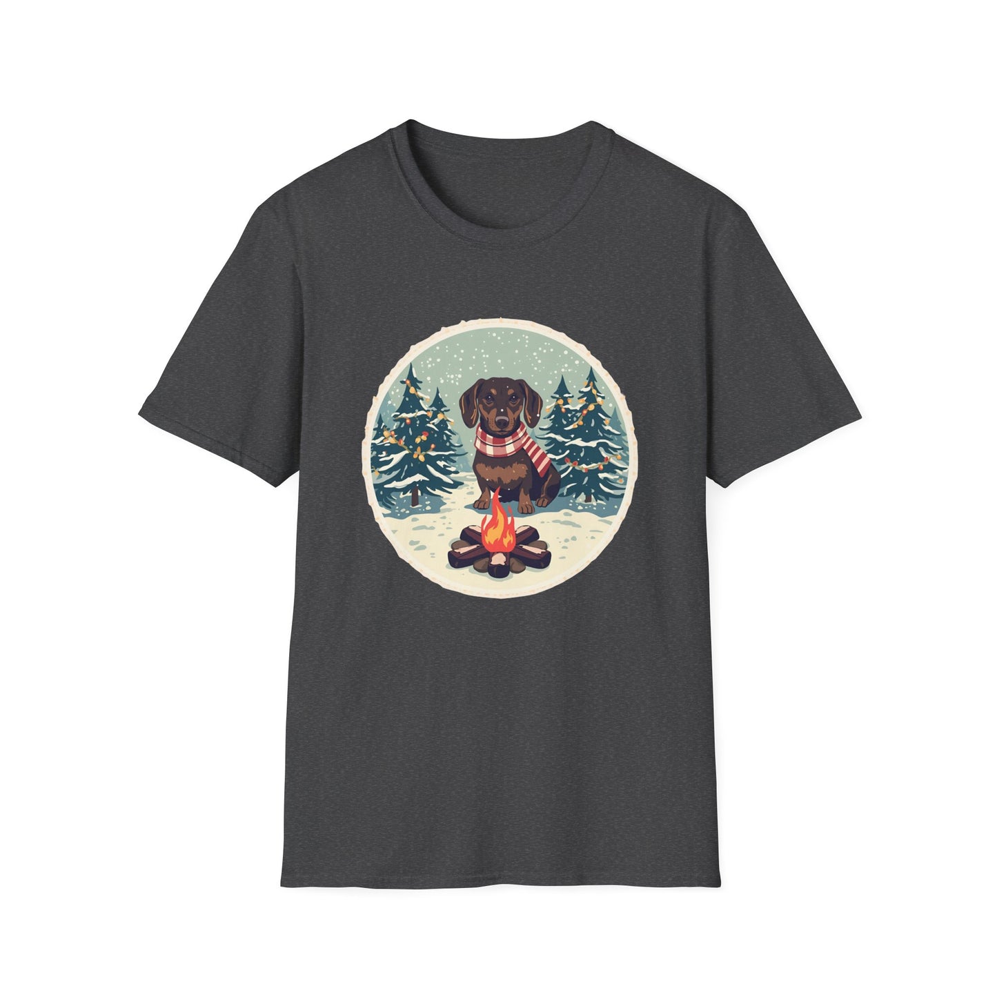 Dachshund – Campfire Christmas T-shirt