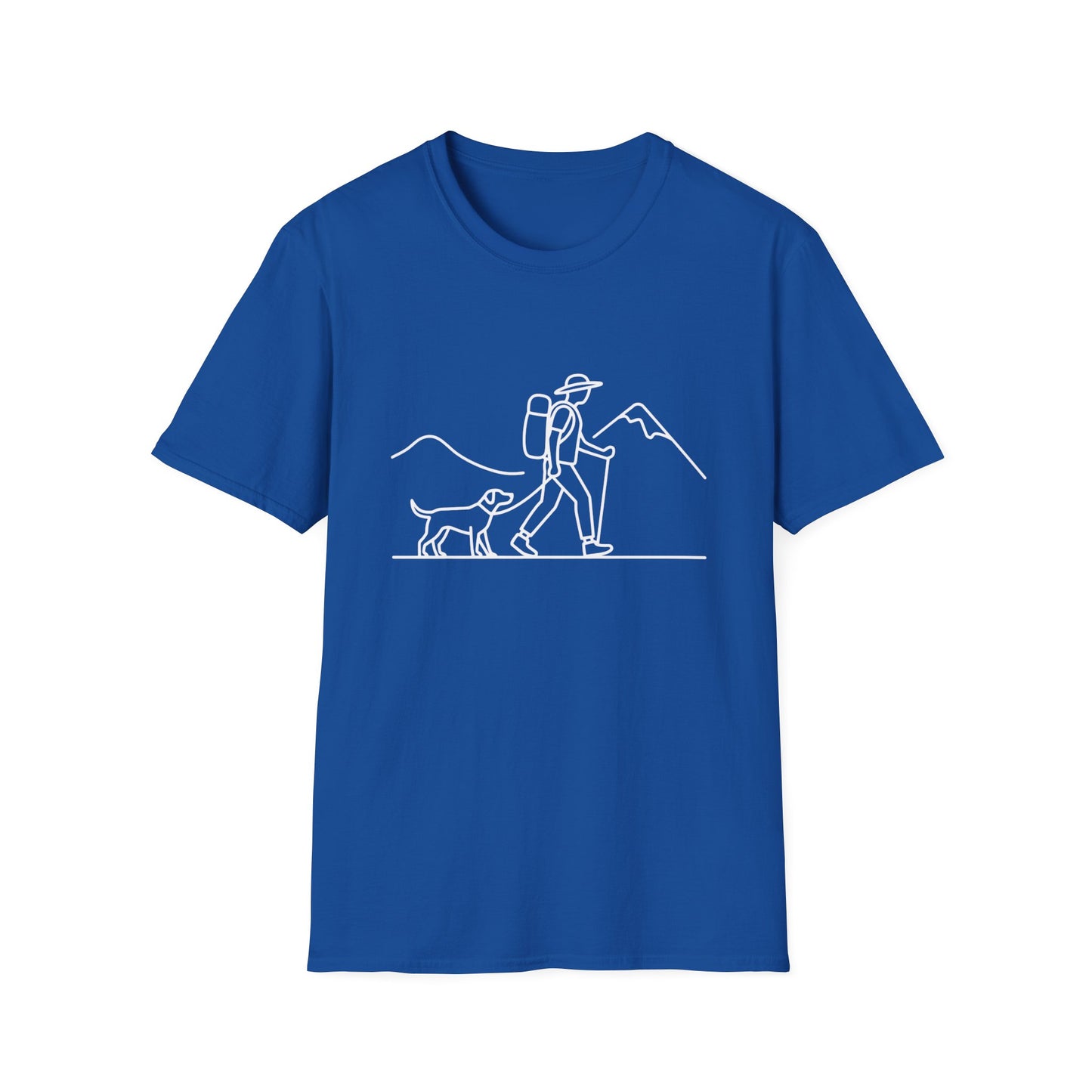 Hiker & Dog Outline line art