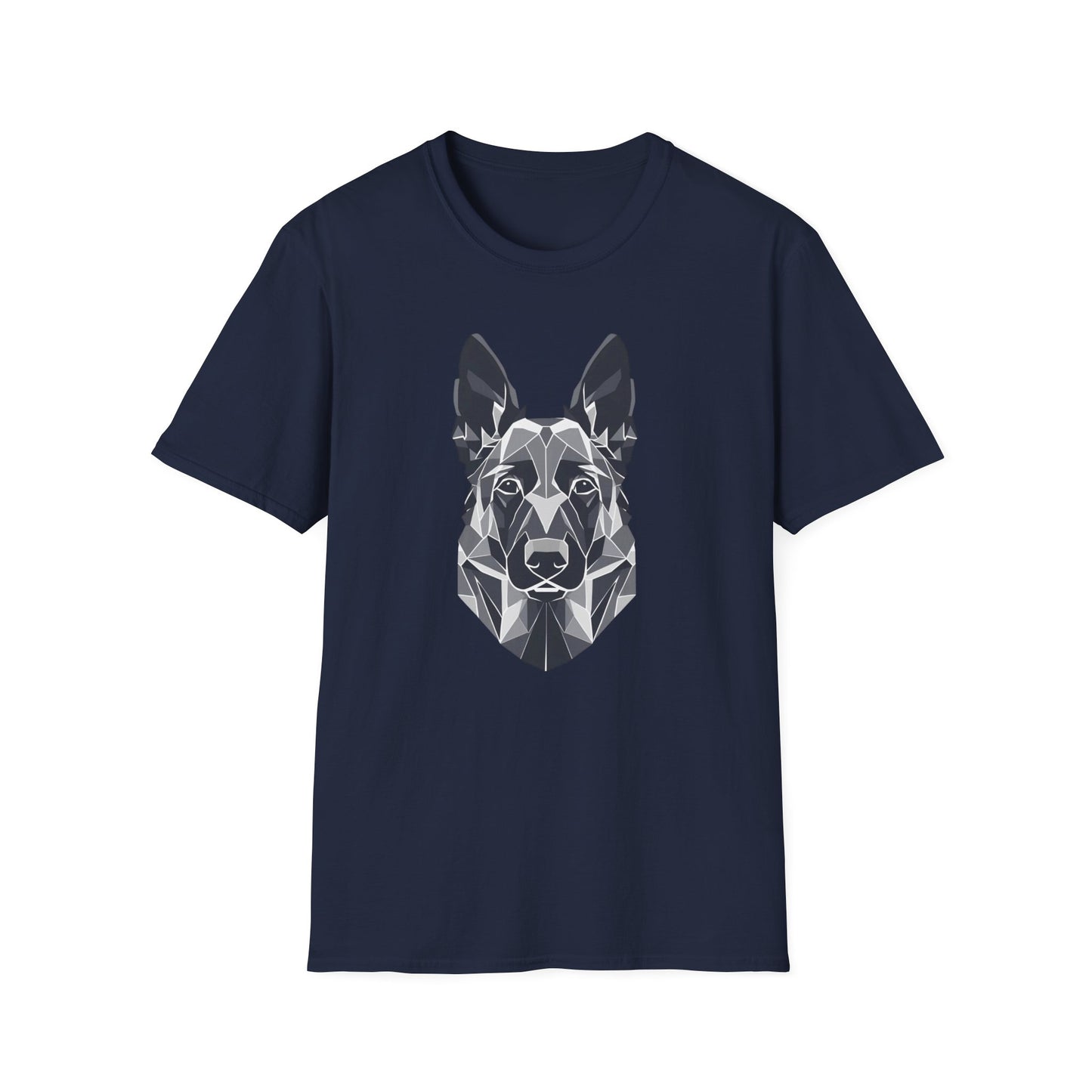 Geometric German Shepherd Head