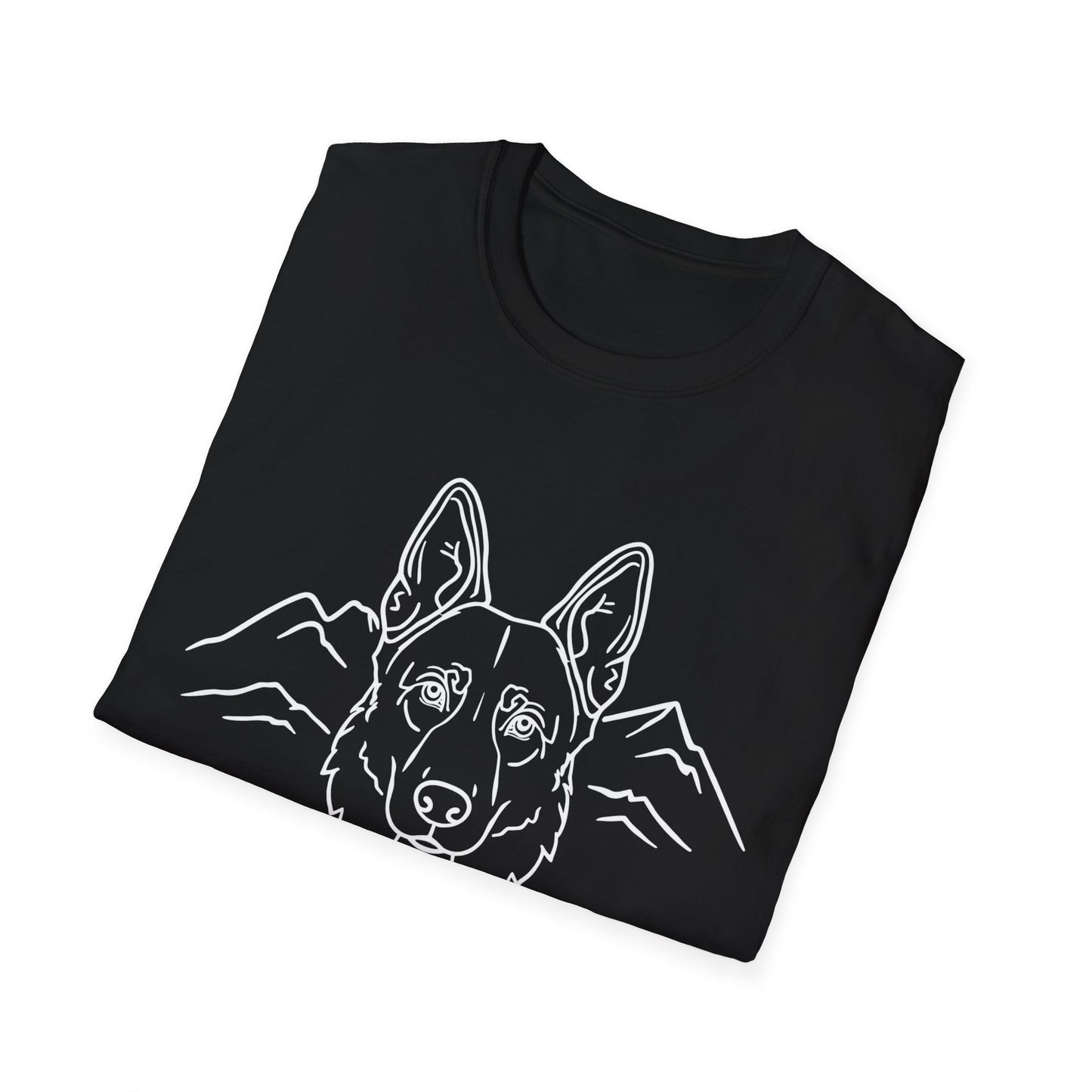Dog Portrait Line Art German Shepherd