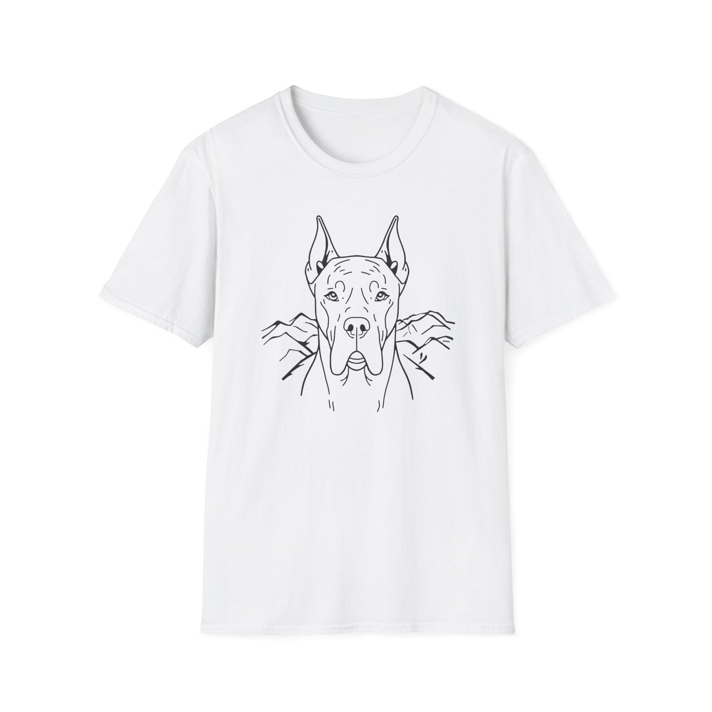 Dog Portrait Line Art Great Dane