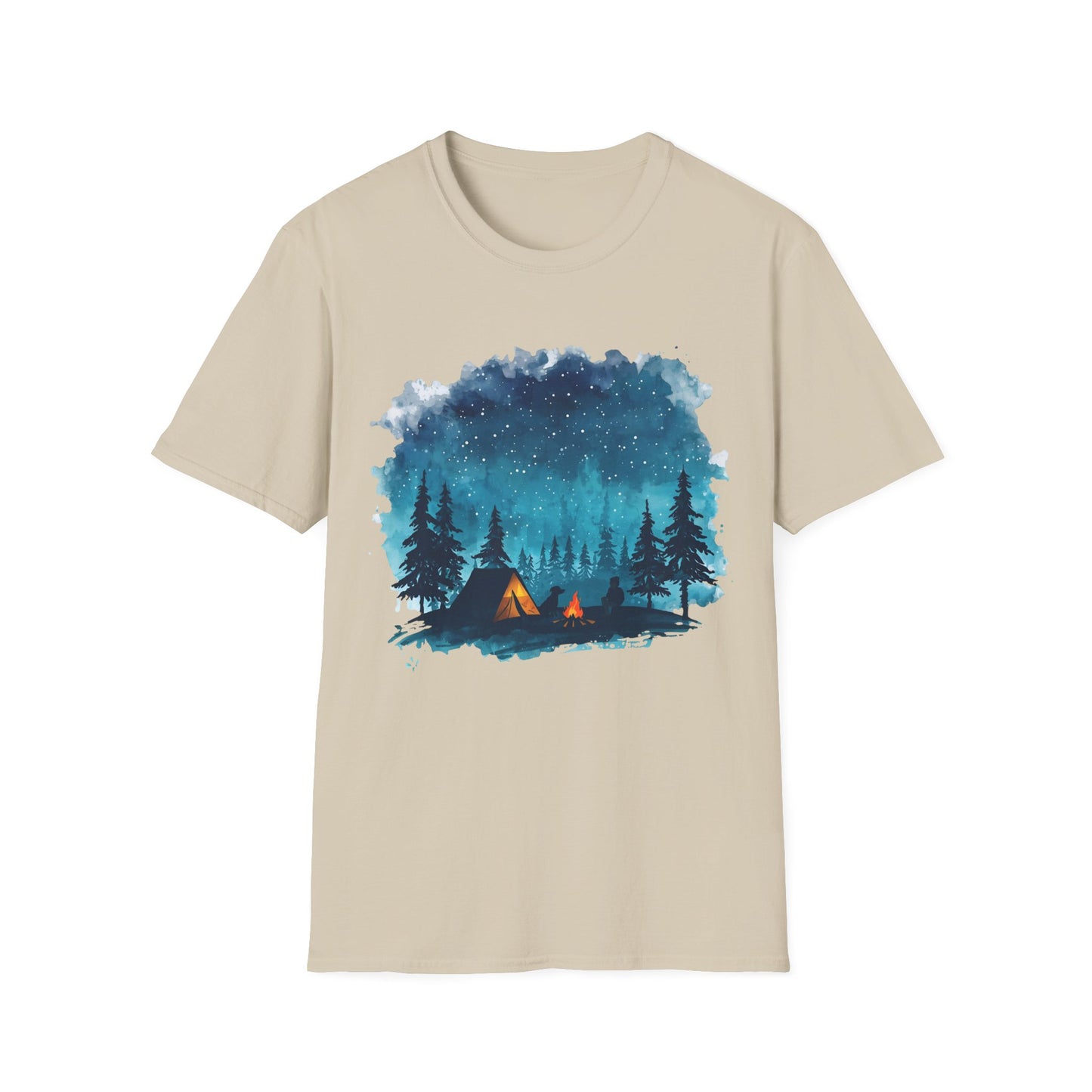Starry Campsite Watercolor