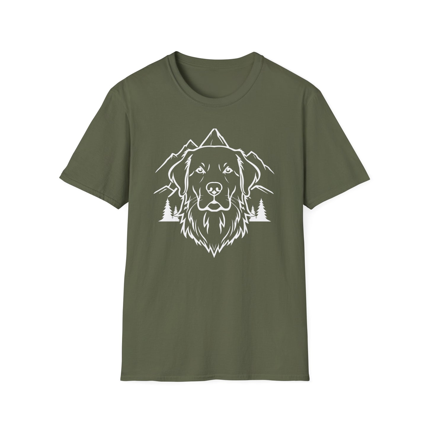Dog Portrait Line Art Golden