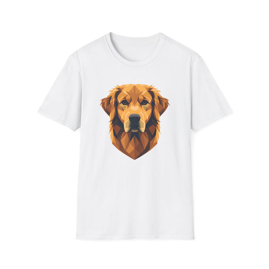 Geometric Golden Retriever Head T-Shirt