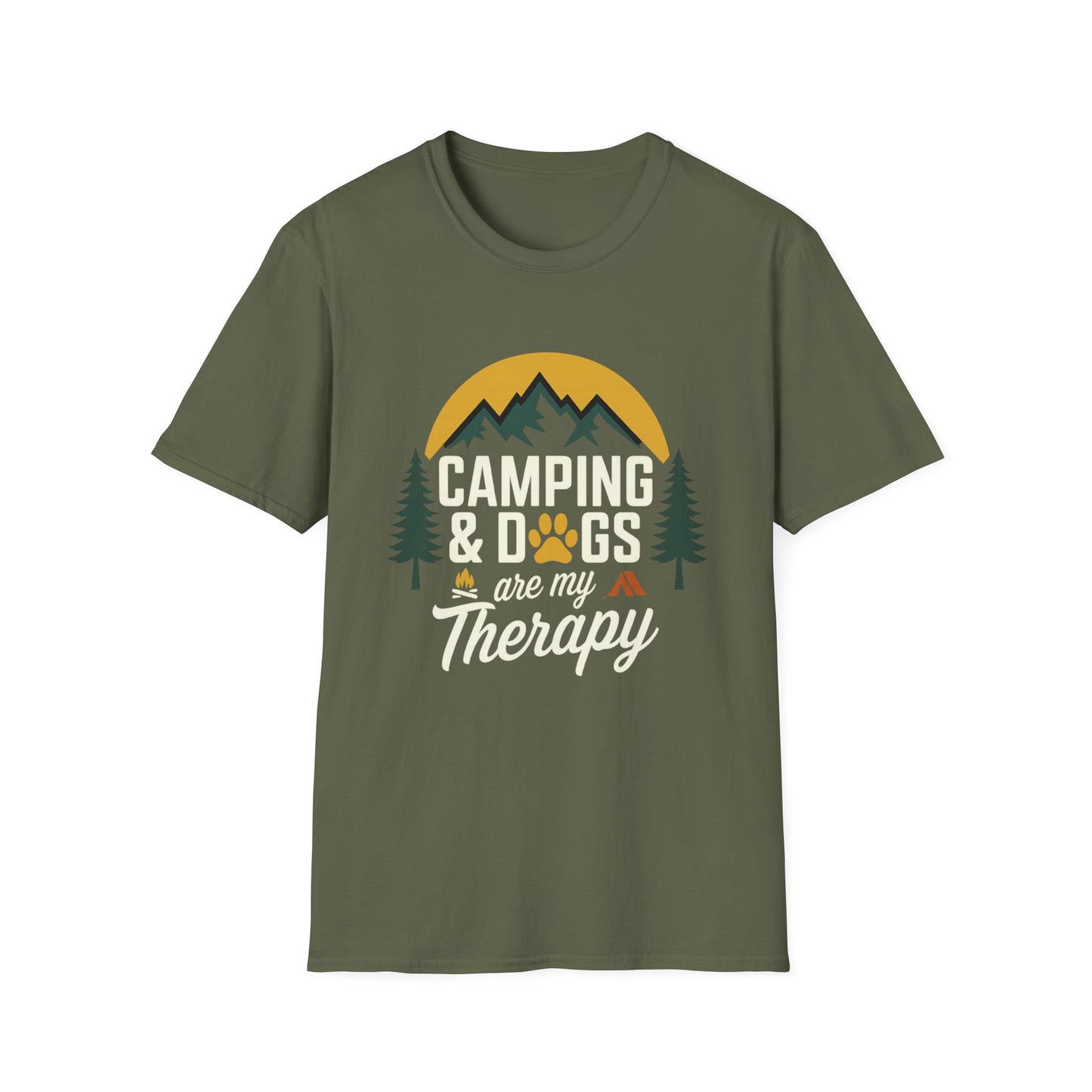 CAMPING & DOGS are my Therapy - T-shirt
