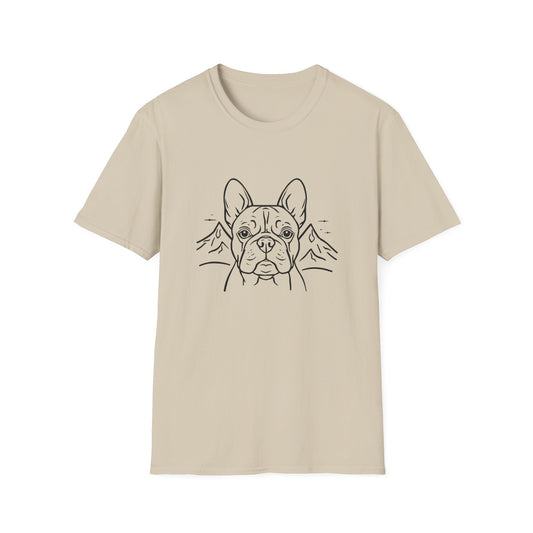 Dog Portrait Line Art Frenchie