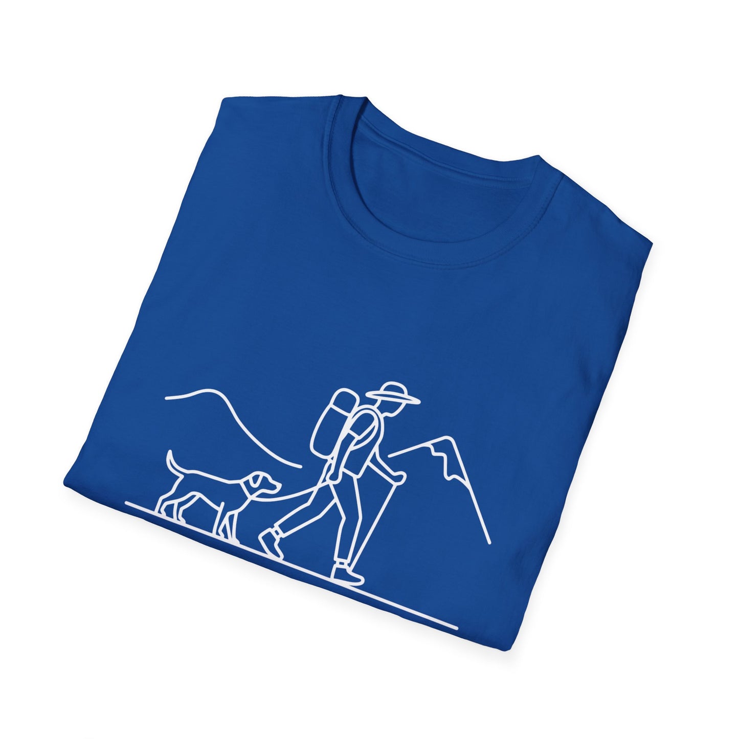 Hiker & Dog Outline line art