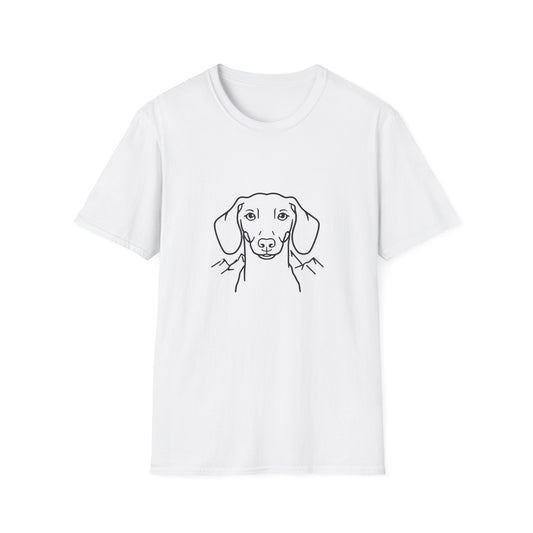 Dog Portrait Line Art Dachshund