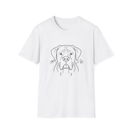 Dog Portrait Line Art Mastiff
