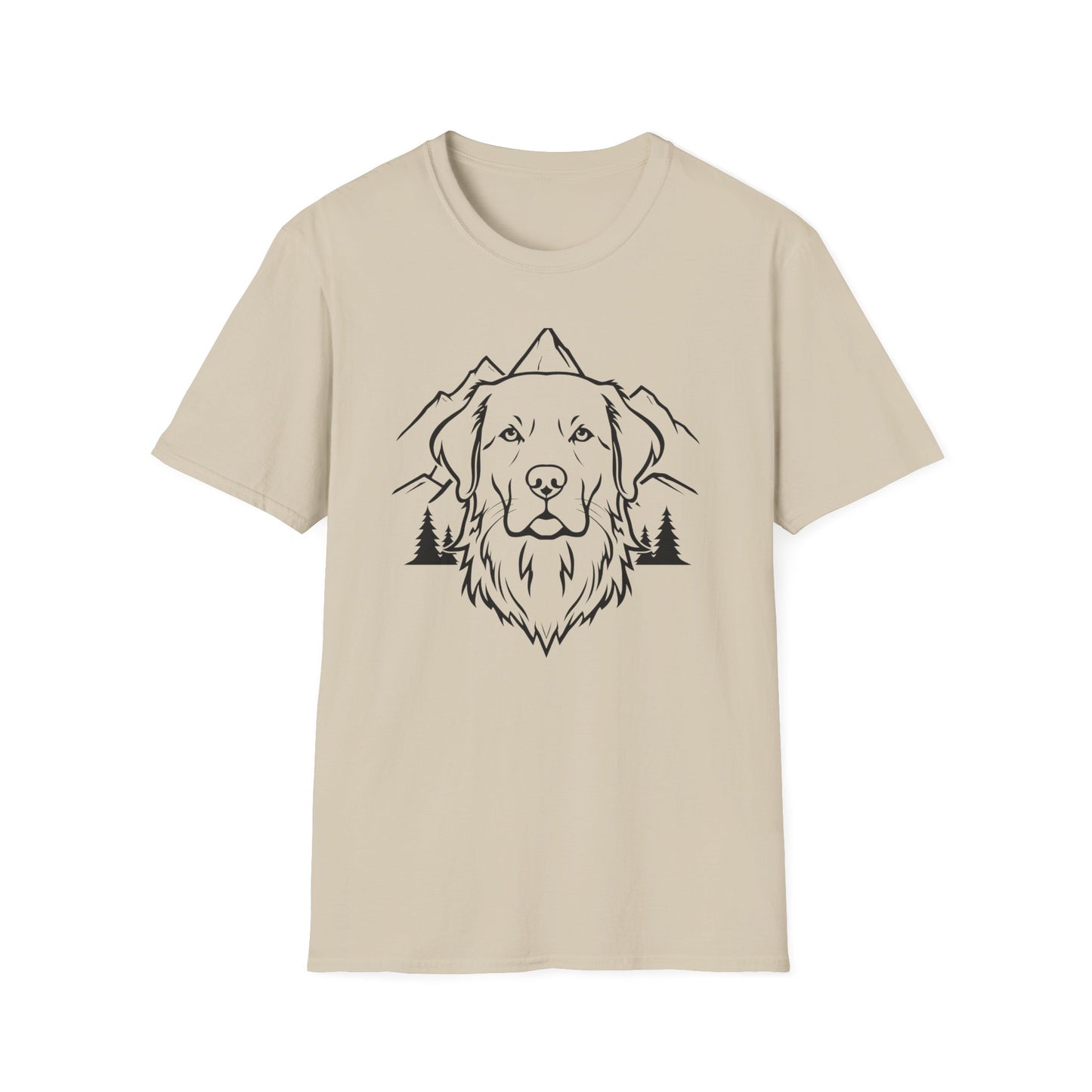 Dog Portrait Line Art Golden
