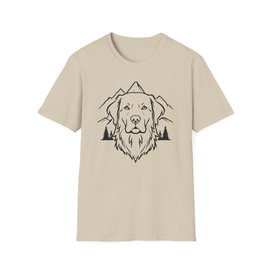Dog Portrait Line Art Golden