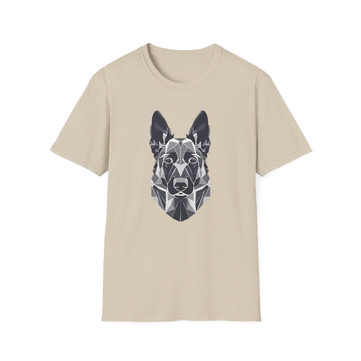 Geometric German Shepherd Head