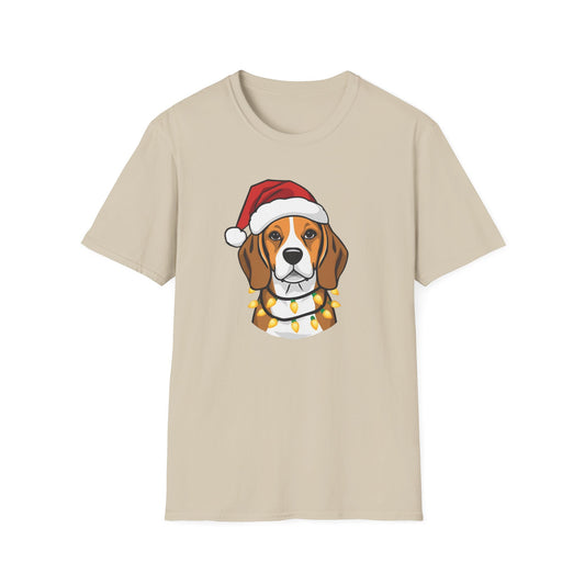 Beagle – Santa Led - Portrait T-shirt