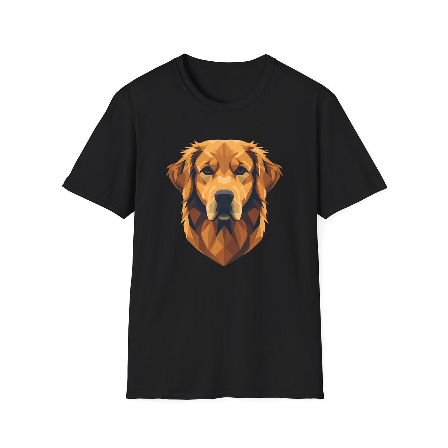 Geometric Golden Retriever Head