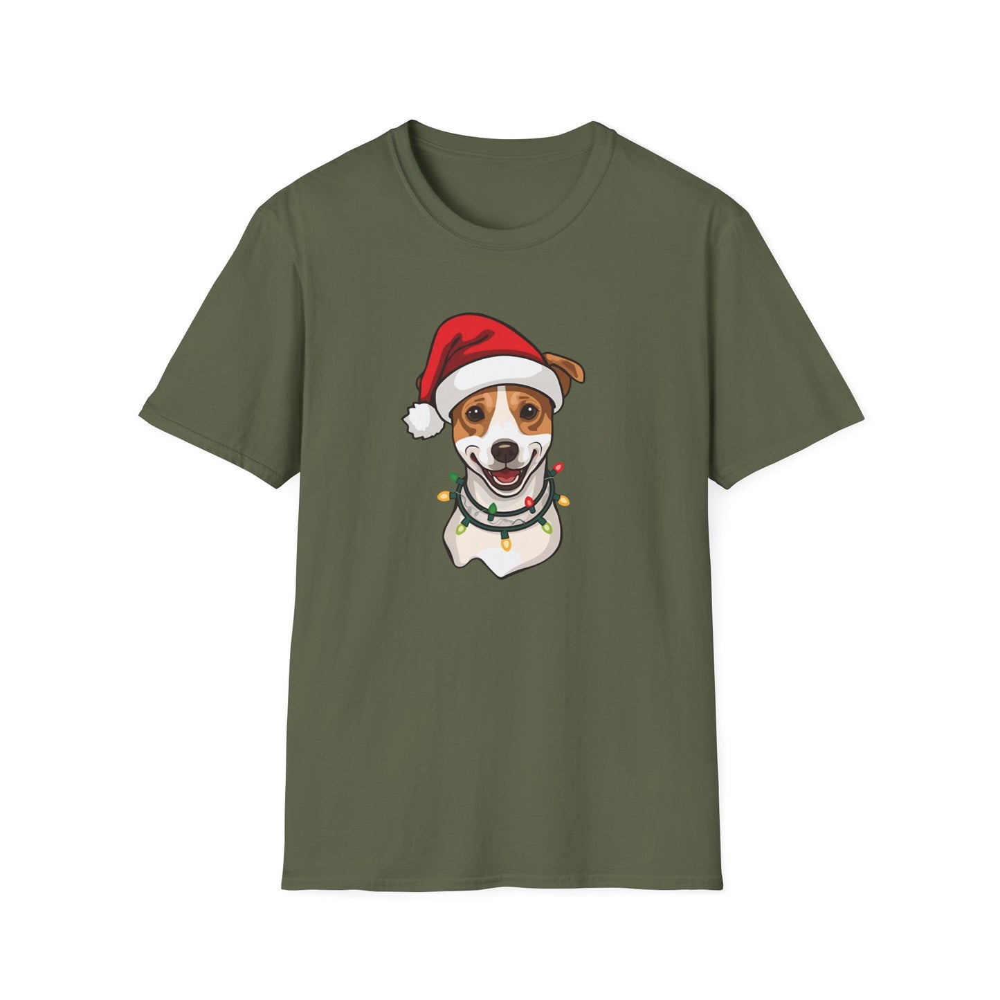 Jack Russell – Santa LED Portrait T-Shirt