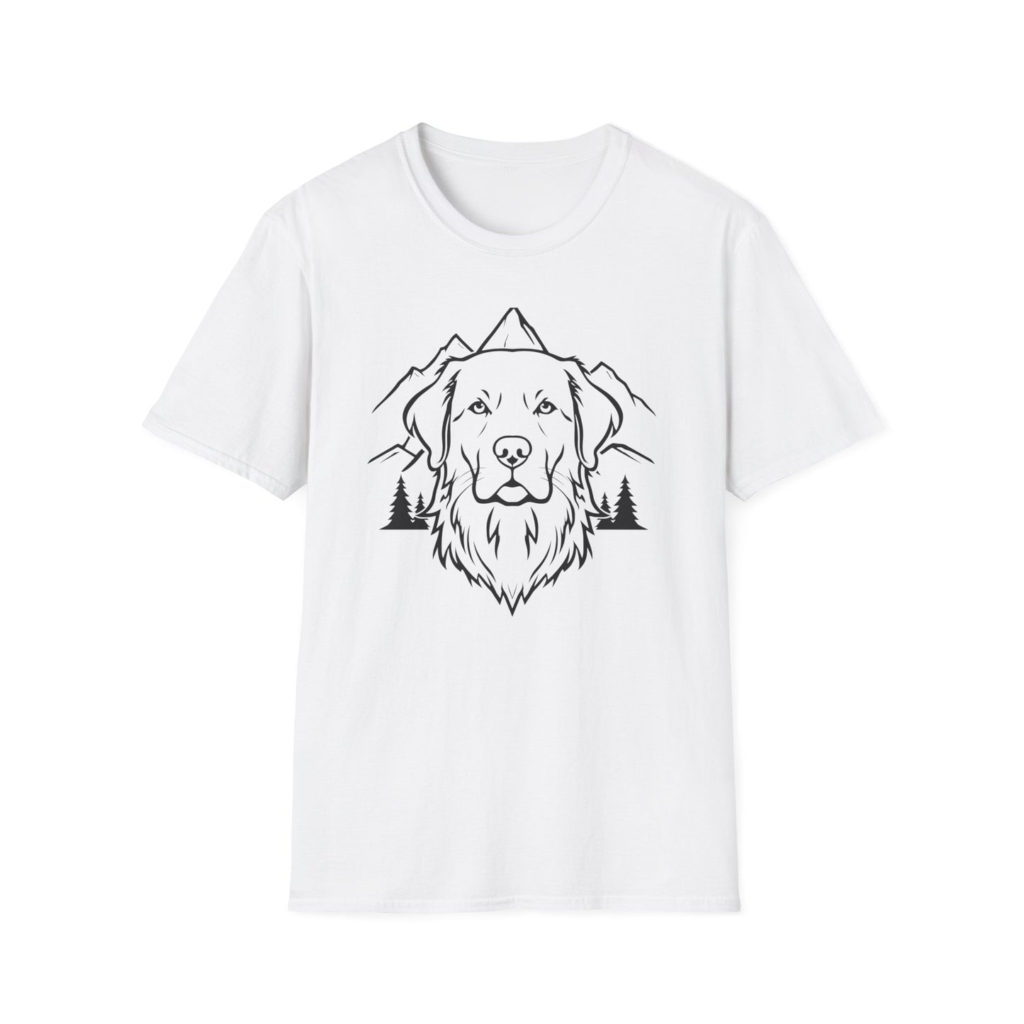 Dog Portrait Line Art Golden