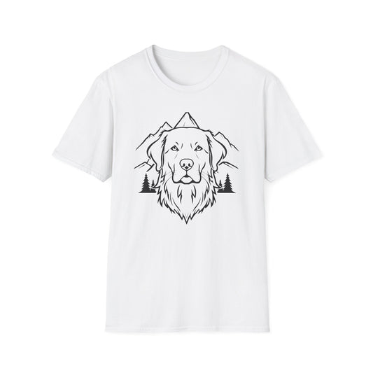 Dog Portrait Line Art Golden
