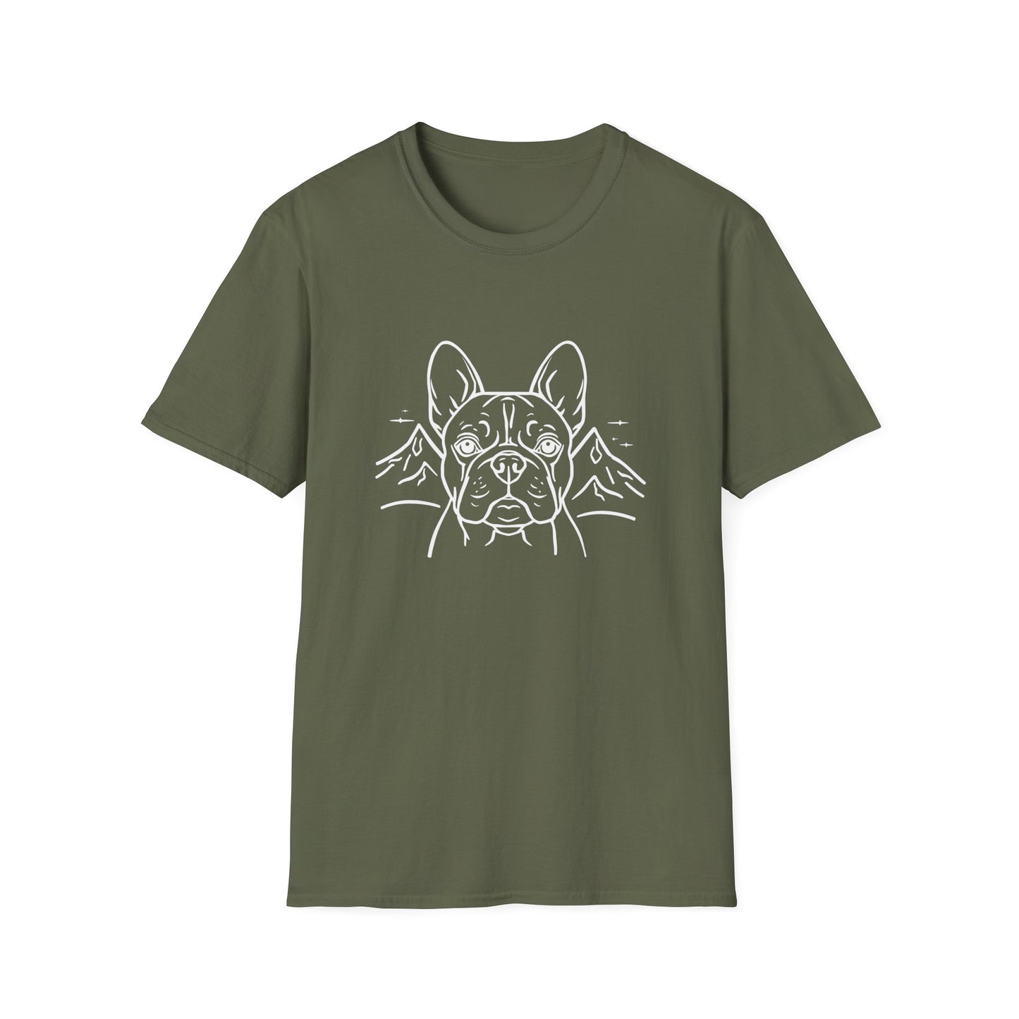 Dog Portrait Line Art Frenchie