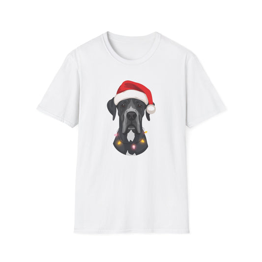 Great Dane – Santa Led - Portrait T-shirt