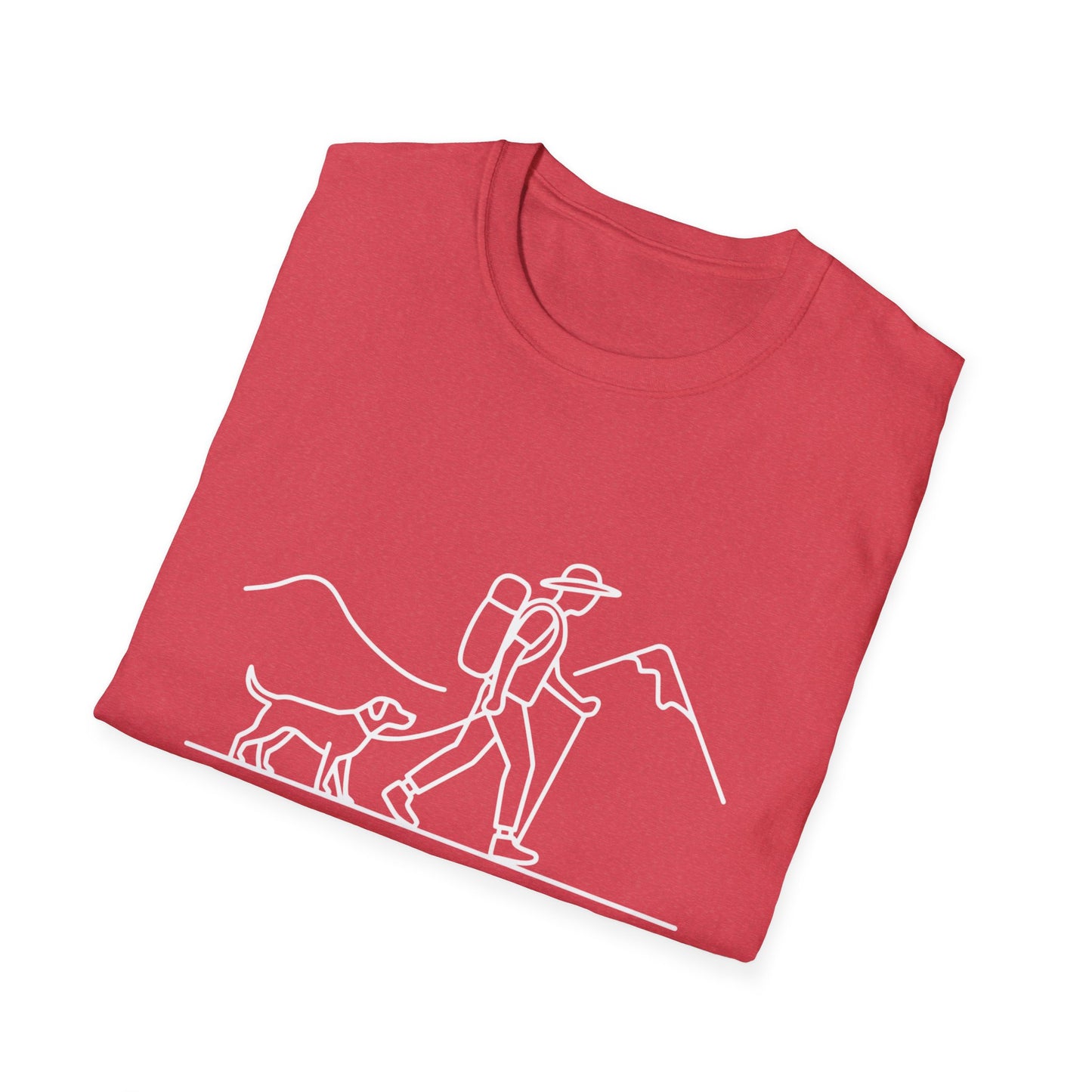Hiker & Dog Outline line art