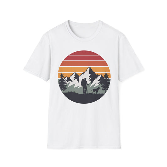 Hiker and Dog Walking T-Shirt