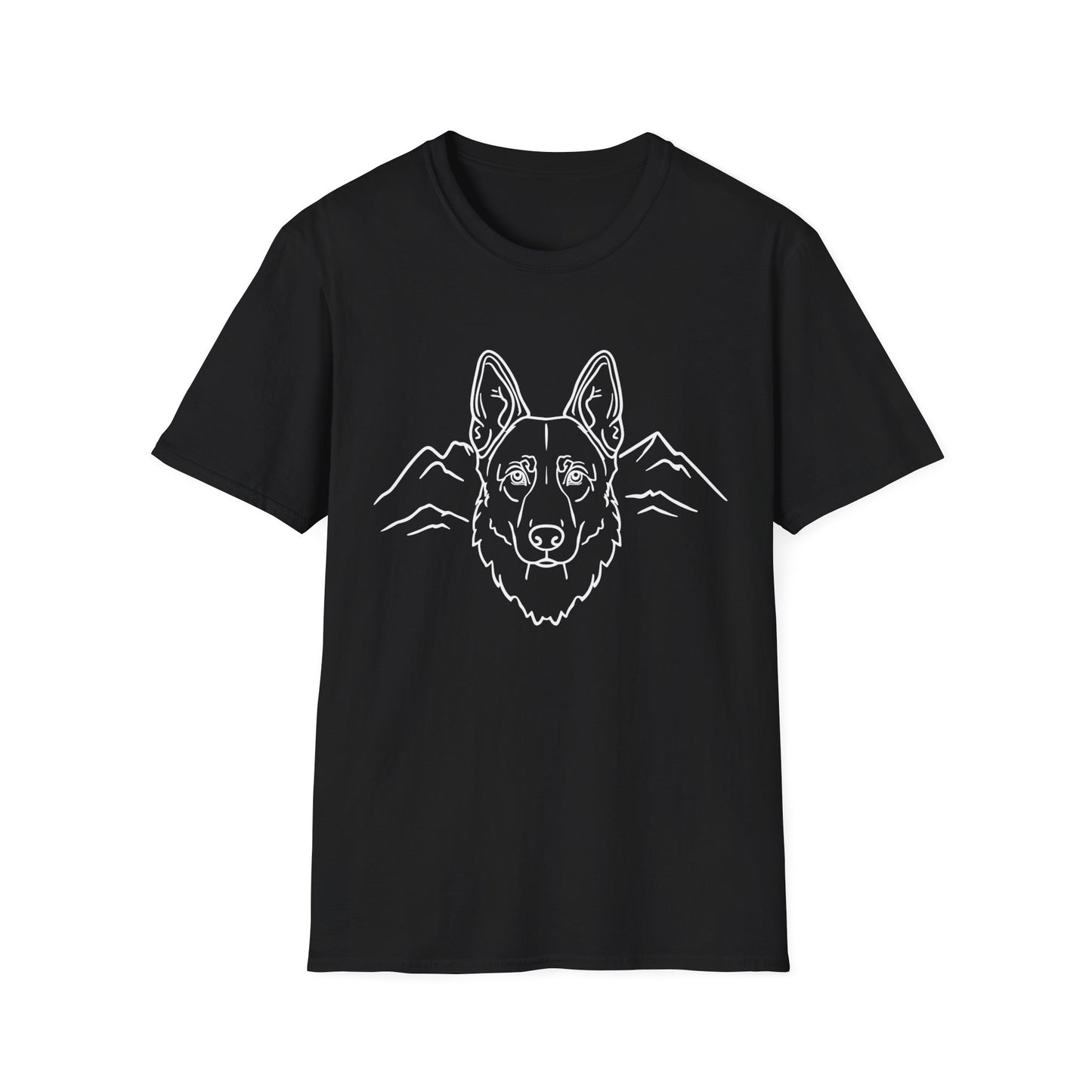Dog Portrait Line Art German Shepherd