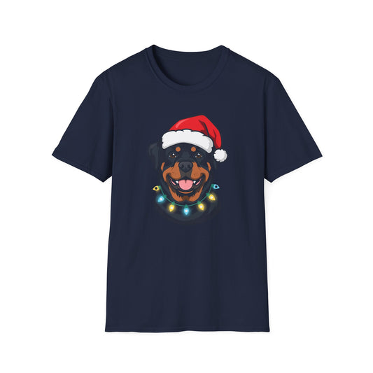Rottweiler – Santa Led - Portrait T-shirt
