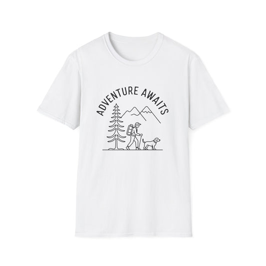 Adventure Awaits line art T-Shirt