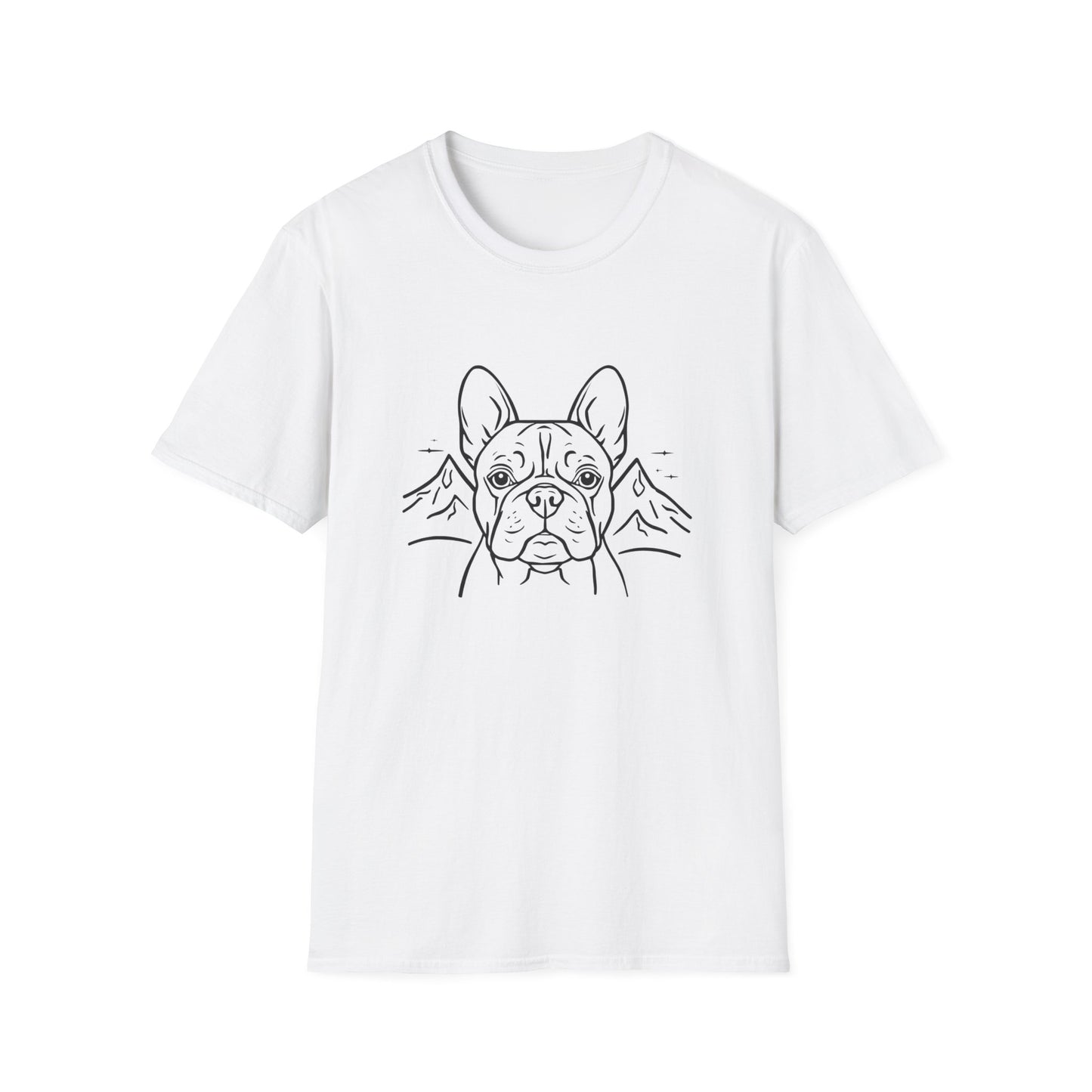 Dog Portrait Line Art Frenchie