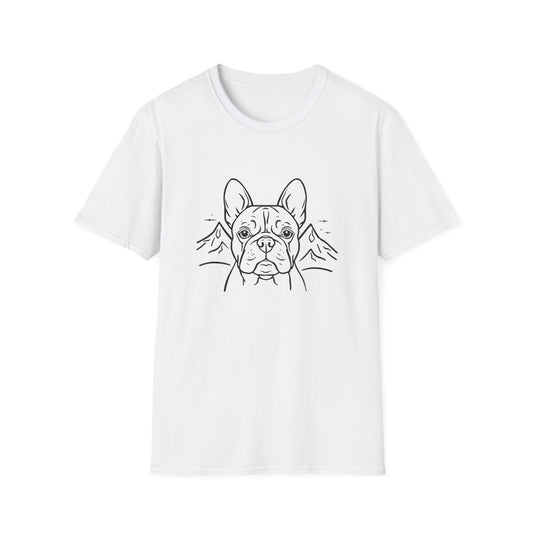 Dog Portrait Line Art Frenchie