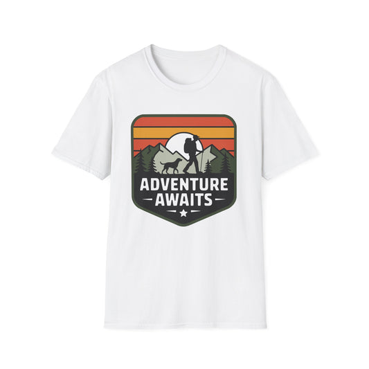 Adventure Awaits badge T-Shirt