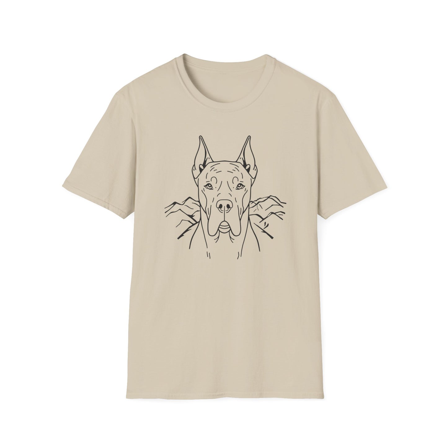 Dog Portrait Line Art Great Dane