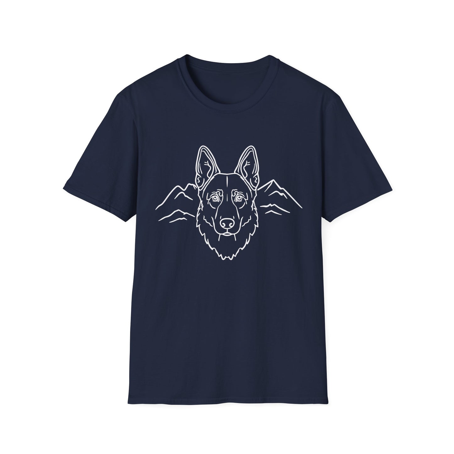 Dog Portrait Line Art German Shepherd
