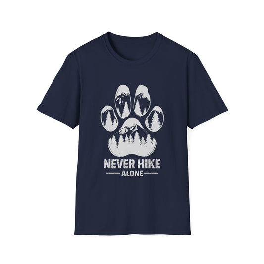 Never Hike Alone PawPrint T-Shirt