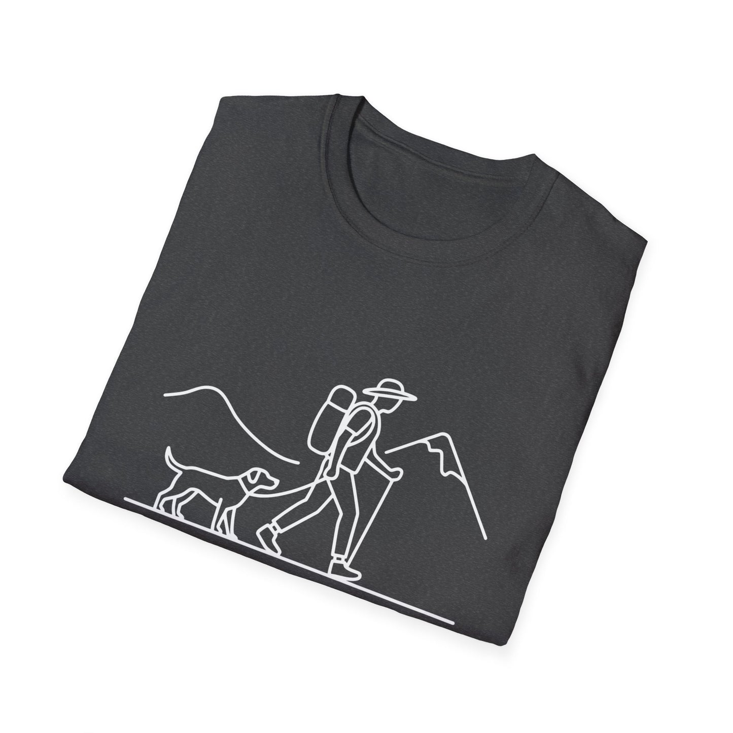 Hiker & Dog Outline line art