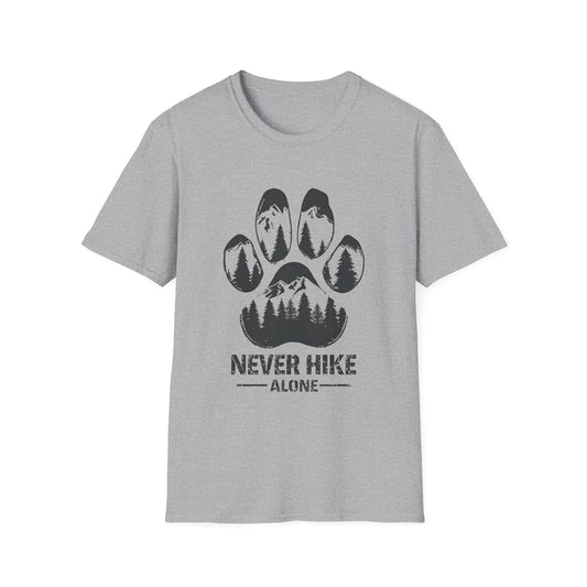 Never Hike Alone PawPrint T-Shirt