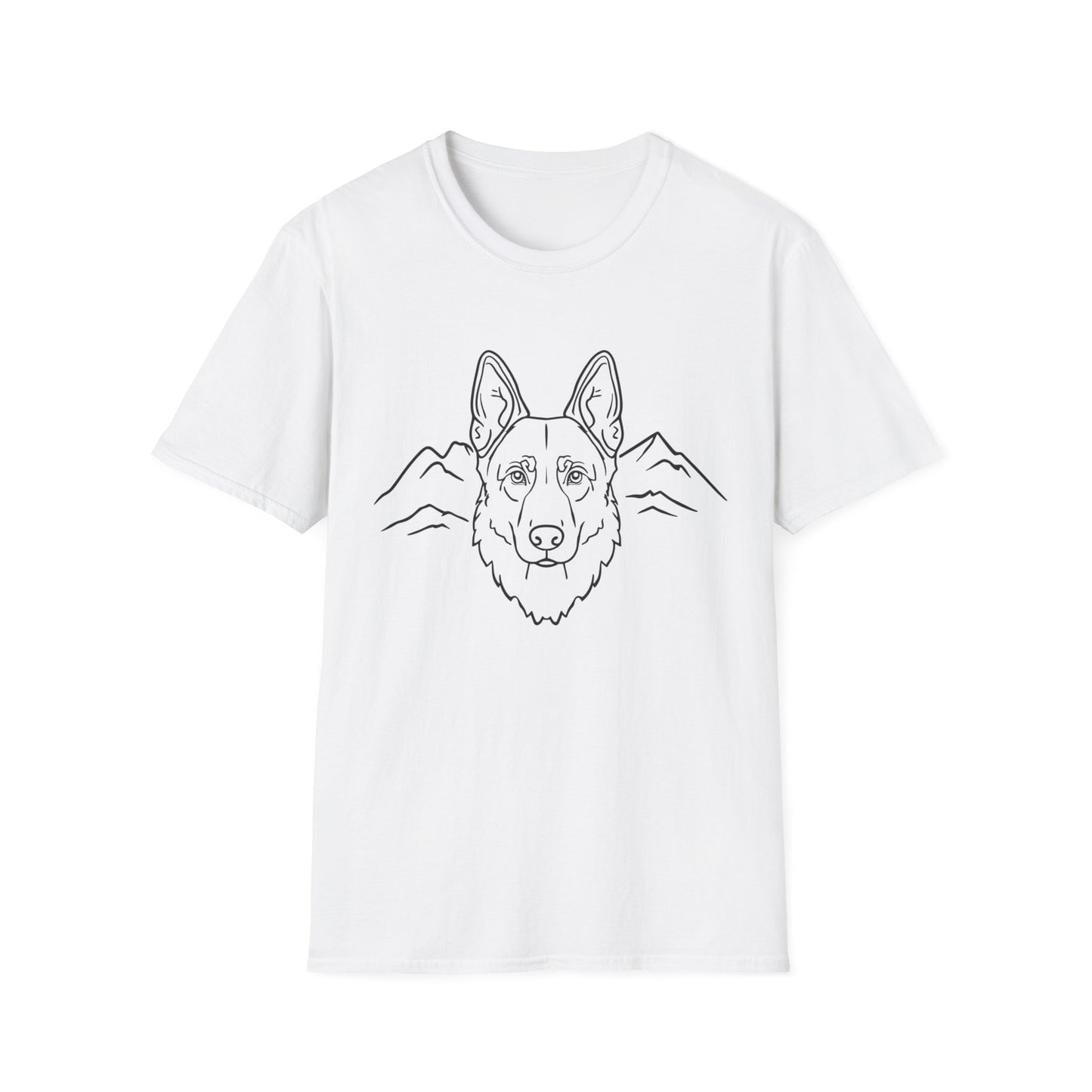 Dog Portrait Line Art German Shepherd
