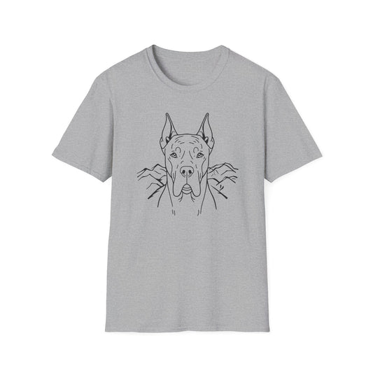 Dog Portrait Line Art Great Dane T-Shirt
