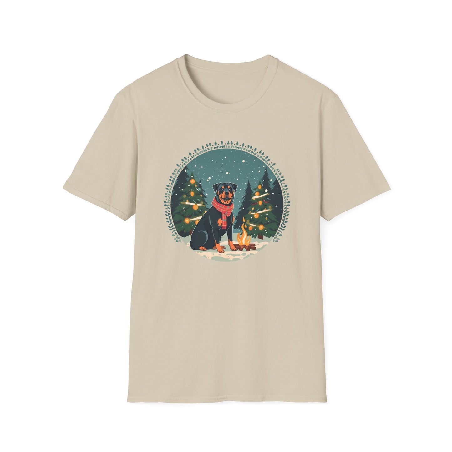 Rottweiler – Campfire Christmas T-shirt