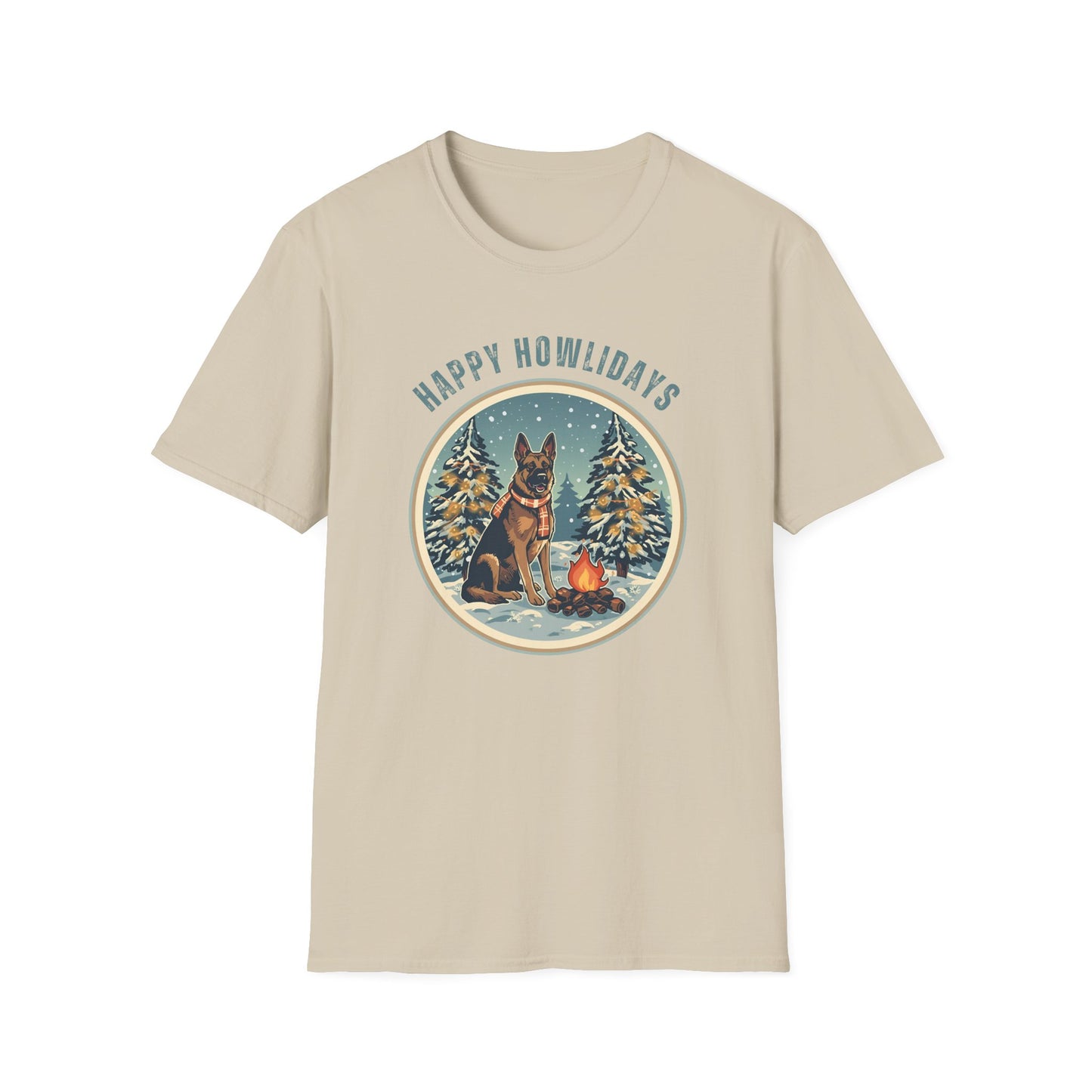 German Shepherd – Campfire Christmas II T-shirt