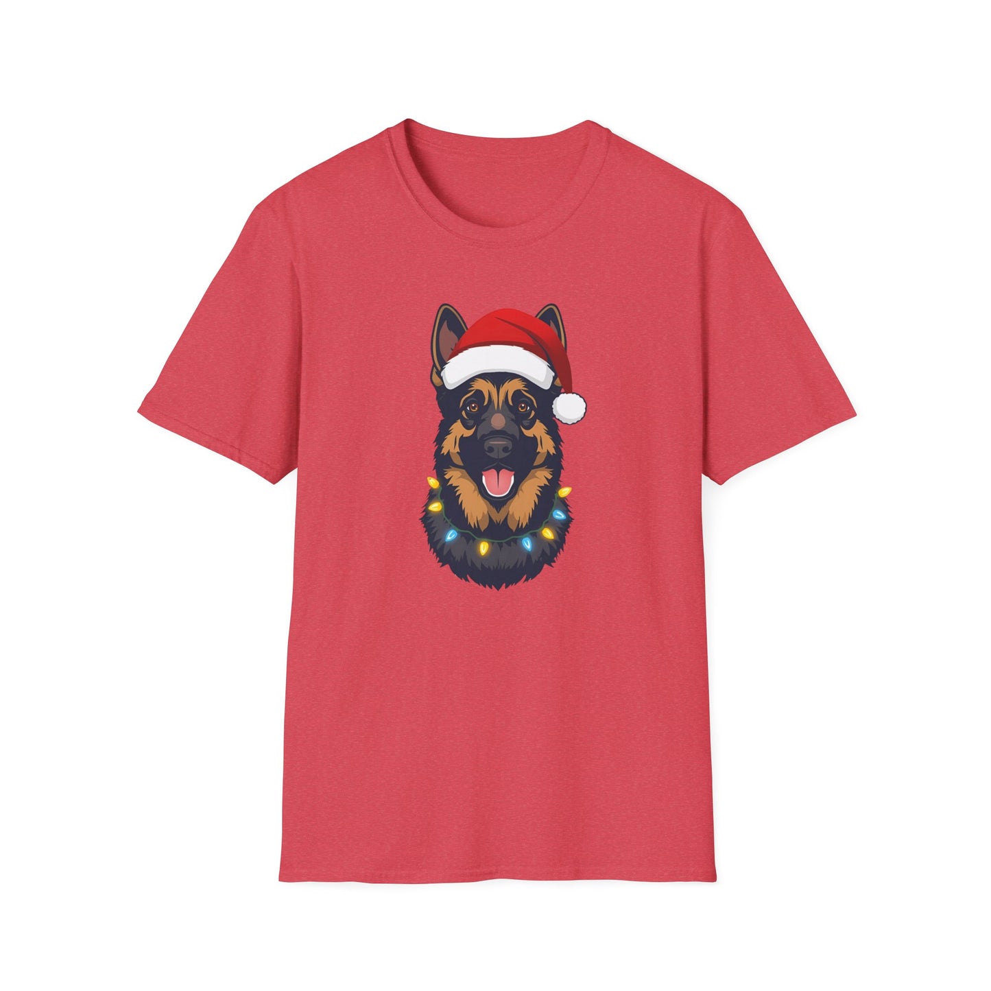 German Shepherd – Santa Led - Portrait T-shirt