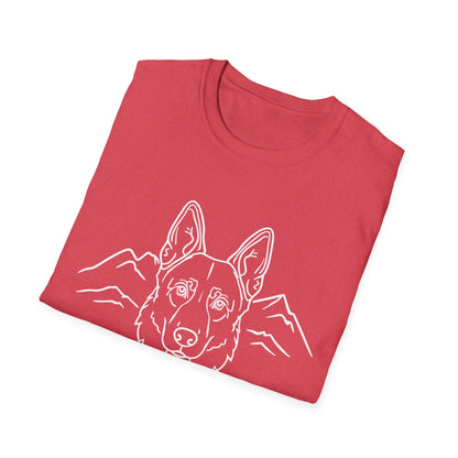 Dog Portrait Line Art German Shepherd