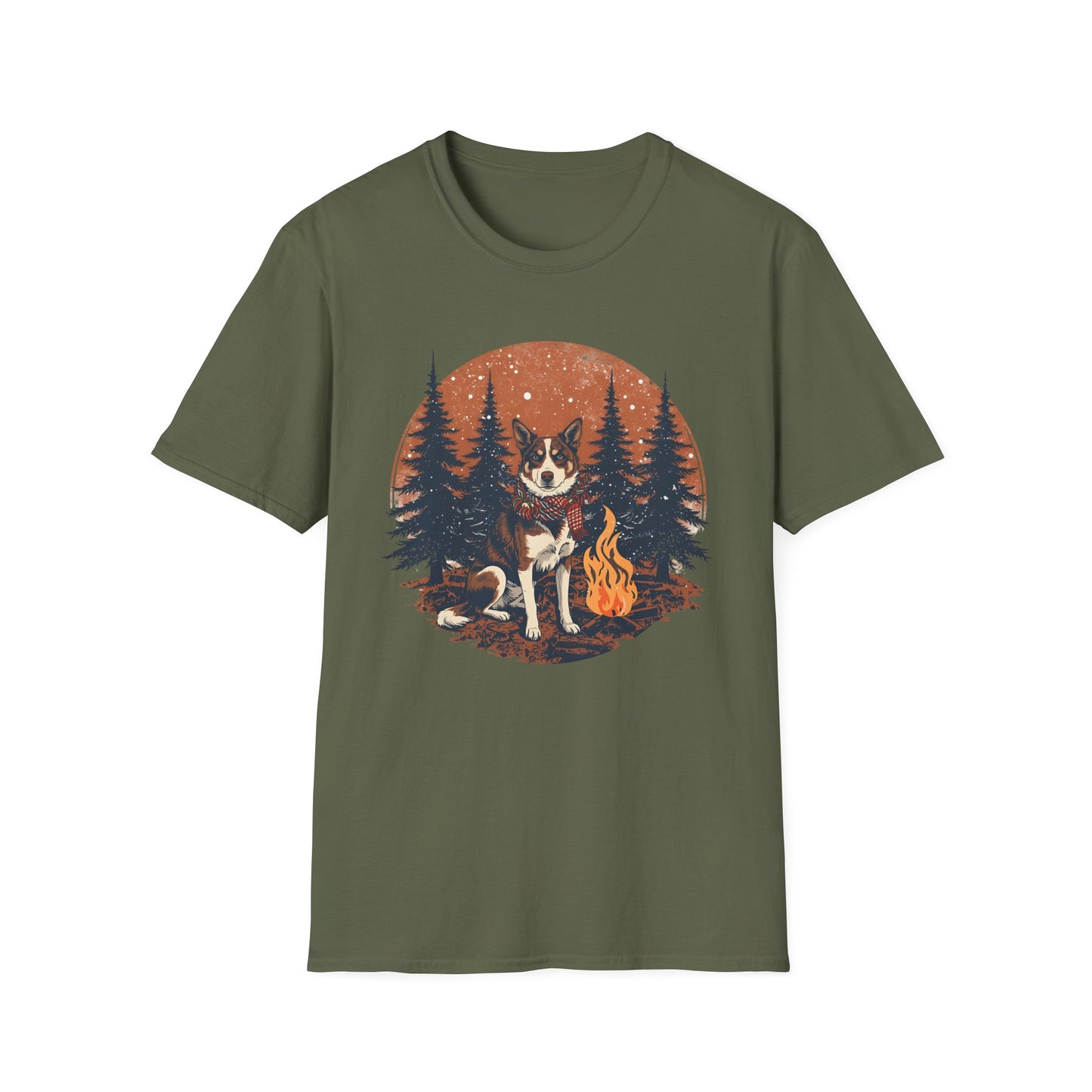 Aussie Cattle Dog – Christmas Campfire - T-Shirt