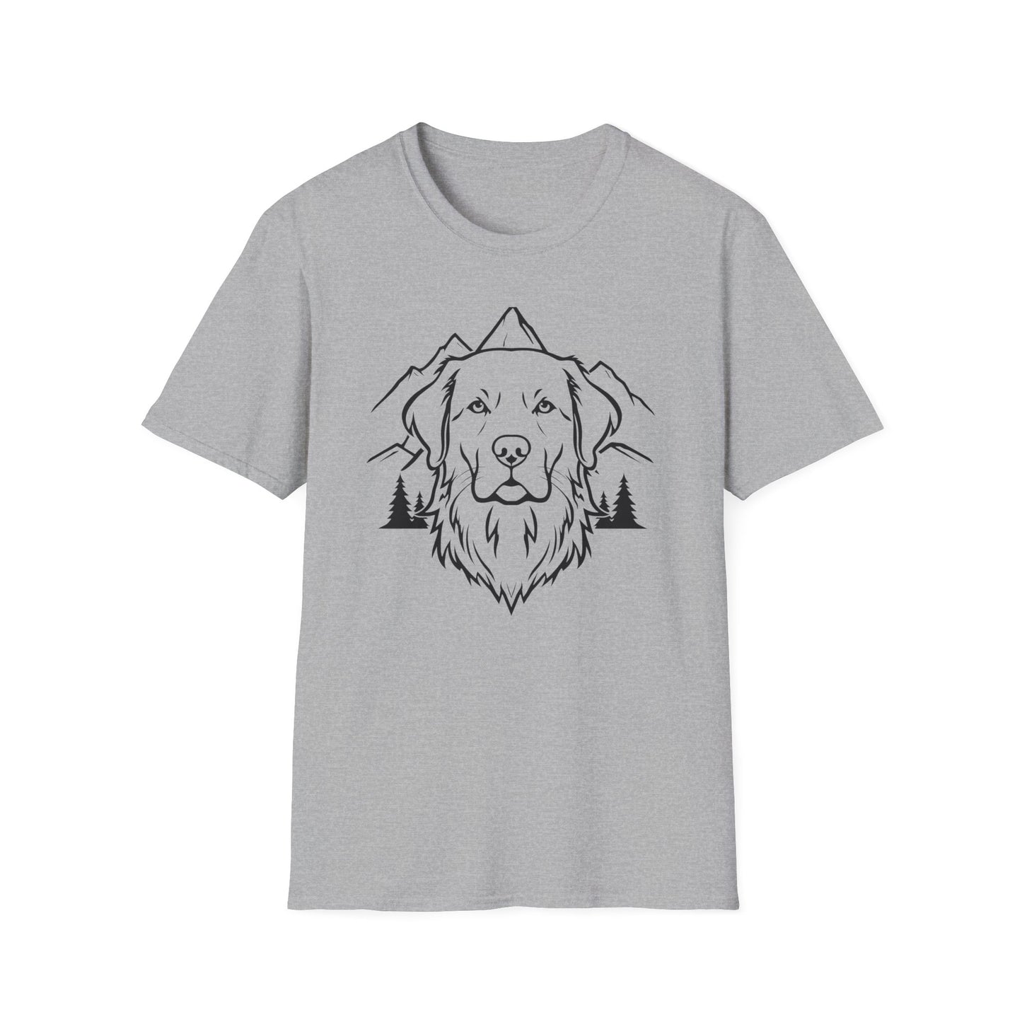 Dog Portrait Line Art Golden