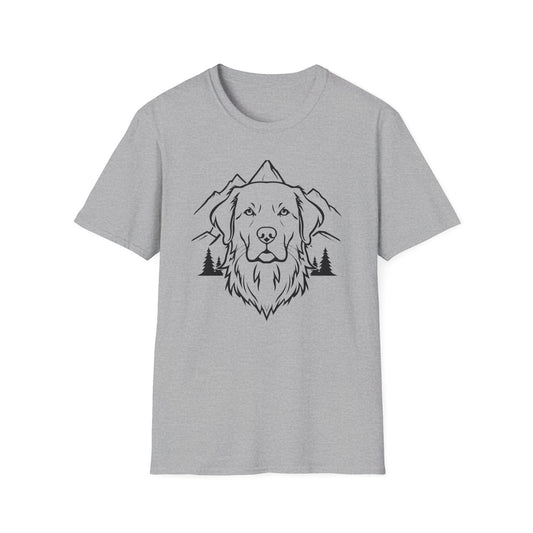 Dog Portrait Line Art Golden T-Shirt