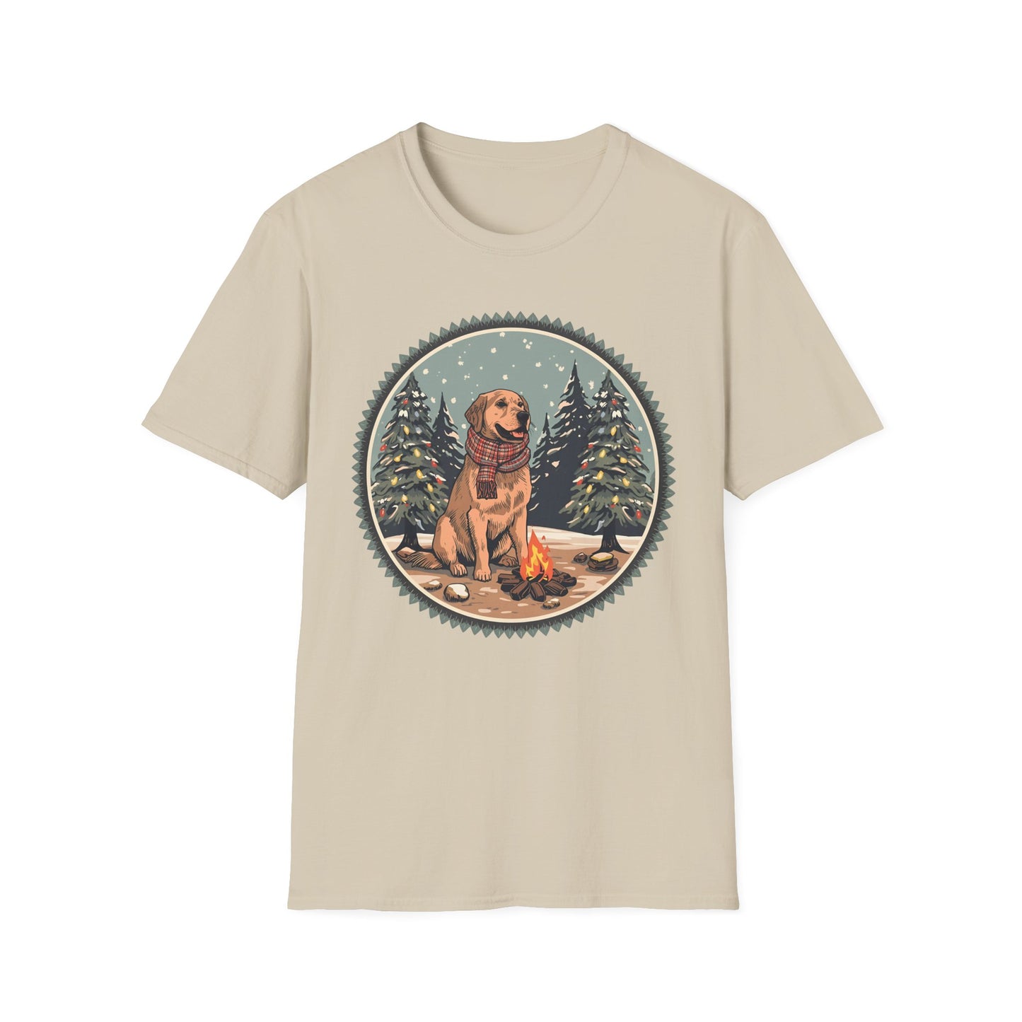 Golden Retriever – Campfire Christmas T-shirt