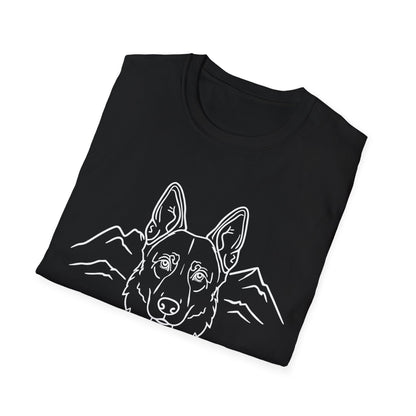 Dog Portrait Line Art German Shepherd
