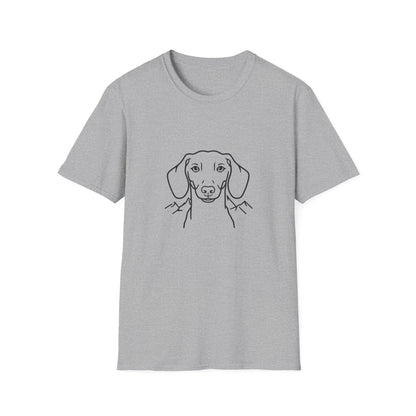 Dog Portrait Line Art Dachshund