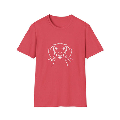 Dog Portrait Line Art Dachshund