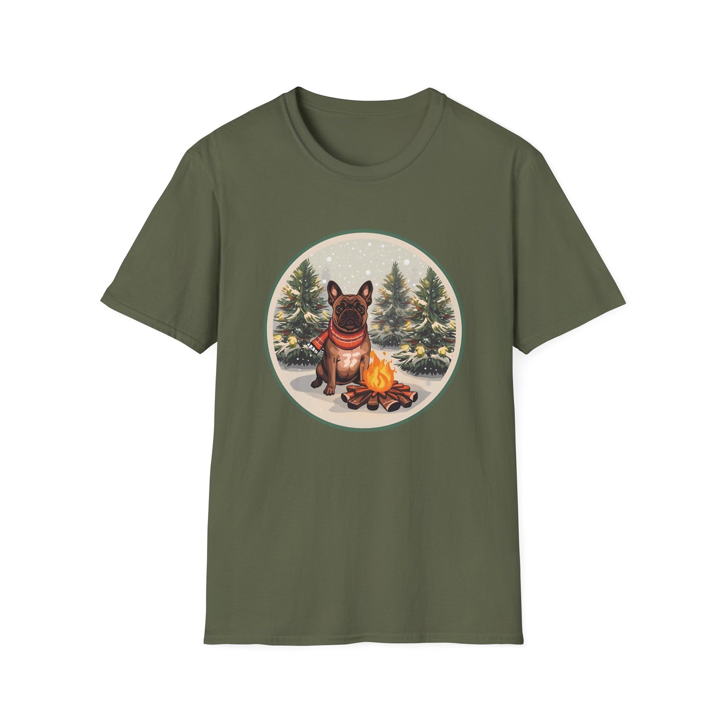 French Bulldog – Campfire Christmas T-shirt